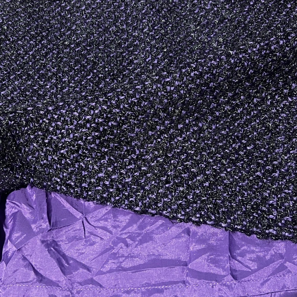 Michael Kors Purple Tweed Mini Skirt, Size 6 - Picture 3 of 6